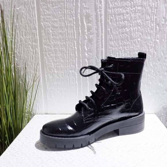 TOPSHOP BUSTER CROC MOTO LACE UP BOOTS SIZE 37 ✨ - Picture 4 of 7